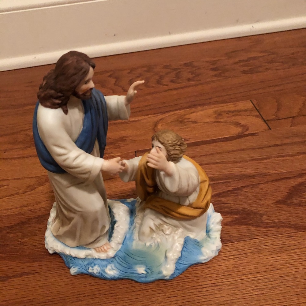 New Vintage Home Interior figurine Lord Save Me